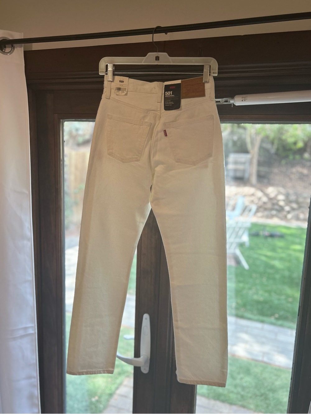 NWT Levi’s 501 Original Straight Leg Jeans, Women’s Size 0, W23 L30, Off White - Picture 4 of 13
